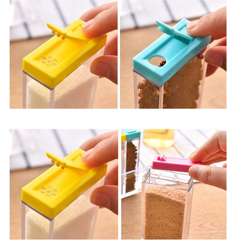 6 PCs Plastic Spice Storage Container